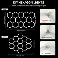 Éclairage LED hexagonal de garage – vue 14