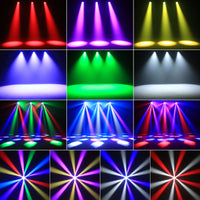 Mini lyre LED œil d'abeille – faisceaux de couleurs projetés au sol