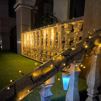 Guirlande lumineuse extérieur IP65 – balustrade et jardin de nuit en blanc chaud