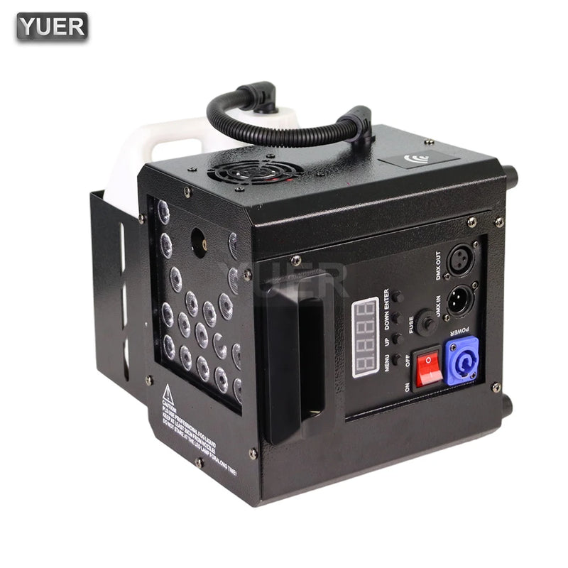 Machine à fumée 2000 W à jet latéral ou vertical, 18 LED RGB de 9 W, DMX et télécommande