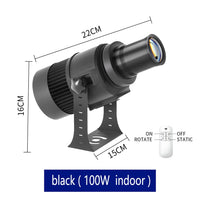 Projecteur gobo personnalisé IP67 rotatif, noir ou blanc, 35 à 100 W