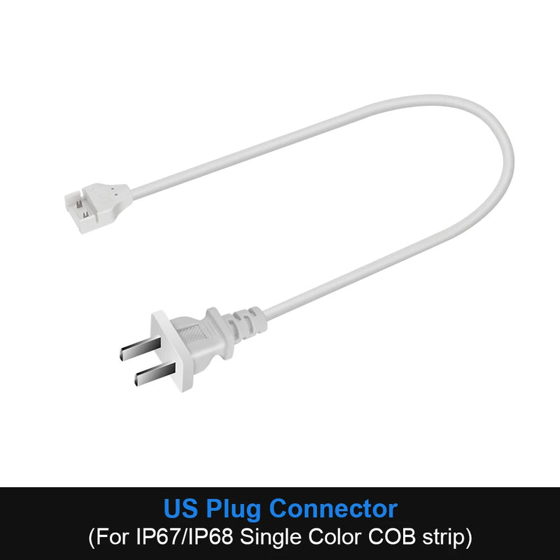 Connecteur bande LED COB IP67 – câble avec fiche américaine
