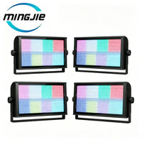 Lot de 4 stroboscopes LED RGB 200 W, 864 LED et 96 LED blanches, DMX