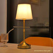 Lampe de table sans fil à abat-jour tissu, pied télescopique, 2000 mAh