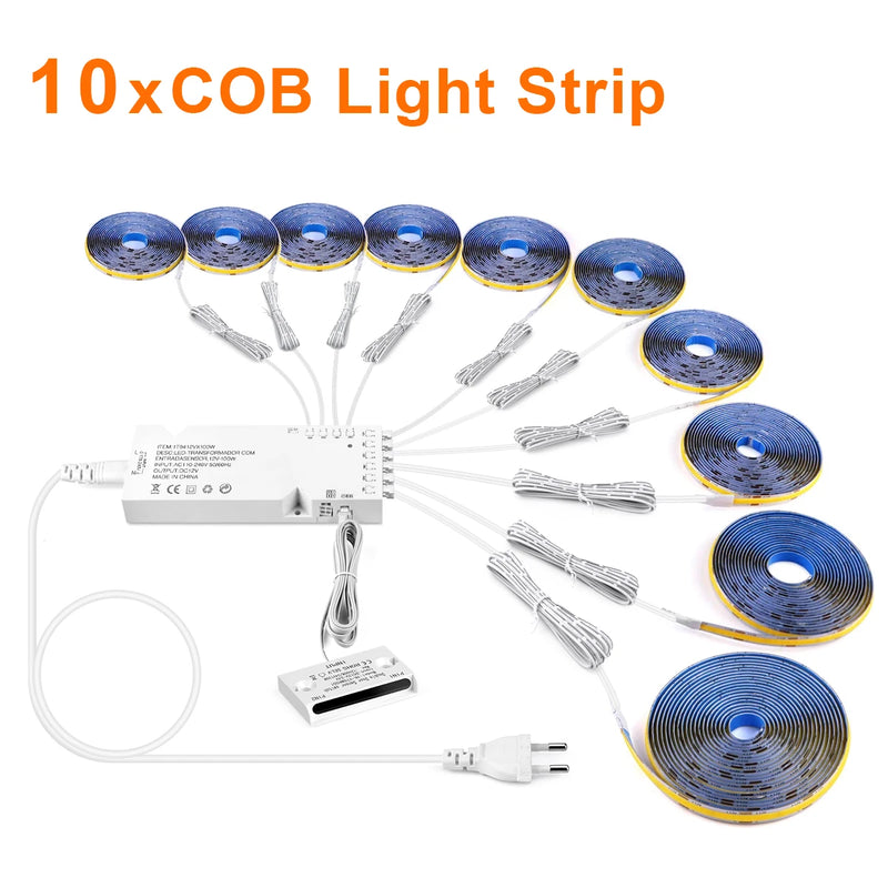 Ruban LED placard à détecteur d'ouverture de porte – kit à dix rubans