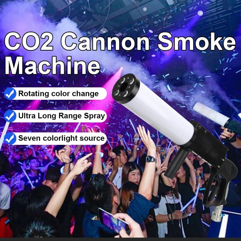Canon à CO2 portatif – jet coloré au-dessus de la foule