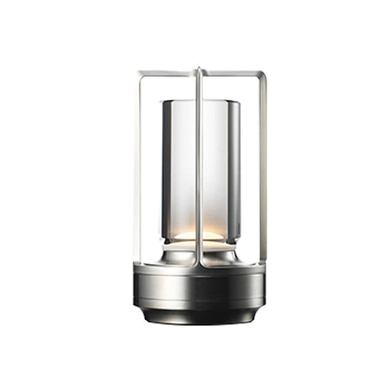 Lampe de table sans fil lanterne en aluminium, tactile, 3 teintes, USB-C