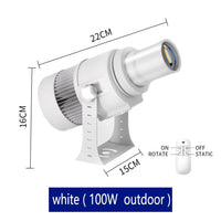 Projecteur gobo personnalisé IP67 rotatif, noir ou blanc, 35 à 100 W