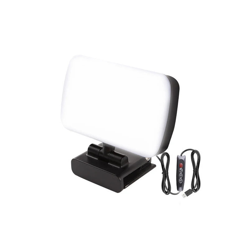 Lampe vidéo LED à clip pour webcam, câble USB de 1,9 m