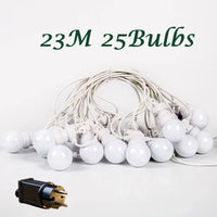 Guirlande guinguette G50 LED extérieur connectable – modèle de 23 m à 25 ampoules