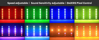 Projecteurs vintage 6 LED COB – vitesse et sensibilité sonore réglables