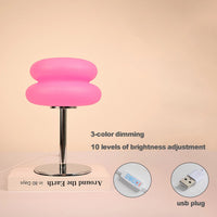 Lampe champignon double dôme à 3 teintes de lumière, USB ou batterie