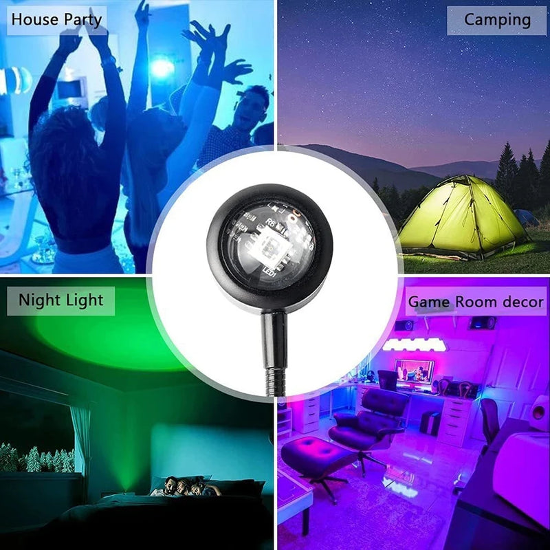 Lampe coucher de soleil USB – soirée, camping, veilleuse et salle de jeux