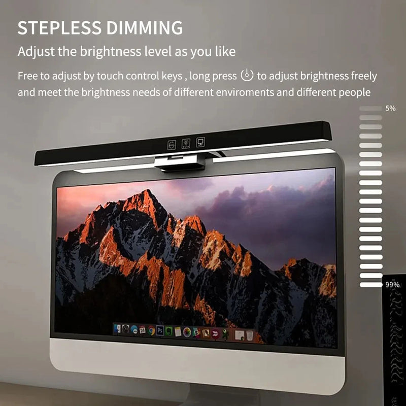 Barre lumineuse écran USB-C – réglage de l'intensité en continu de 5 à 99 % au-dessus d'un écran