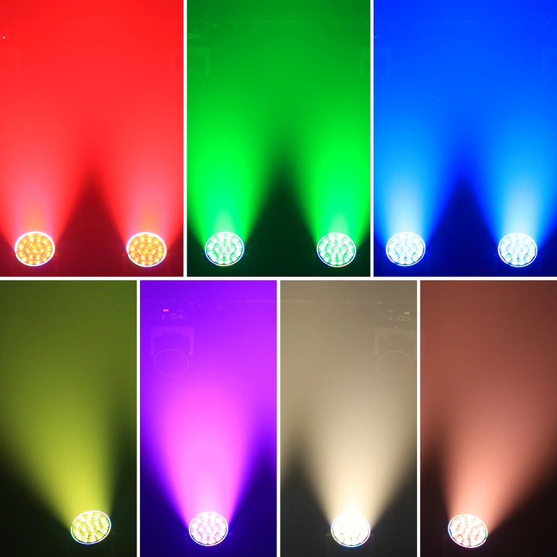 Lyre LED wash 19 x 15 W RGBW à anneau de 47 LED RGB, zoom 6° à 60°, DMX