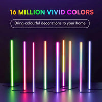 Lampadaire LED d'angle RGB 40 ou 150 cm, télécommande, application, musique