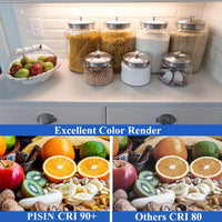 Ruban LED COB ultrafin – rendu des couleurs sous des meubles de cuisine