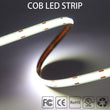Ruban LED FCOB blanc 384 à 528 LED/m, 12 ou 24 V, 0,5 à 5 m