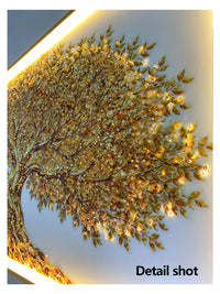 Tableau lumineux LED arbre de vie doré – vue 13