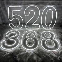 Néon LED mural chiffre de 0 à 9 ou étoile d'anniversaire, USB