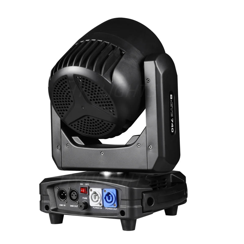 Lyre LED beam wash œil d'abeille 7 x 40 W, anneau halo, zoom 3° à 60°