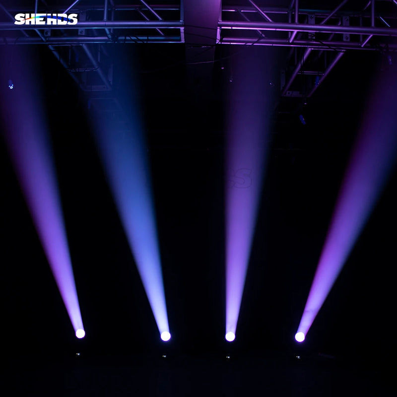 Lyre LED beam 150 W à faisceau de 2,2°, 12 gobos, DMX 16 canaux, à l'unité ou par 2