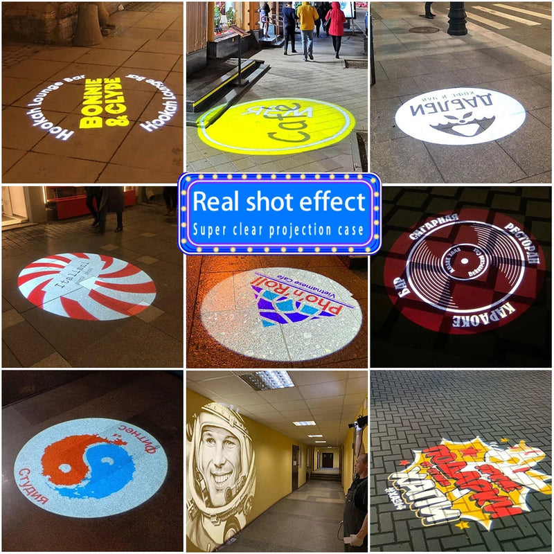 Projecteur gobo publicitaire à logo, intérieur ou extérieur, 35-100 W