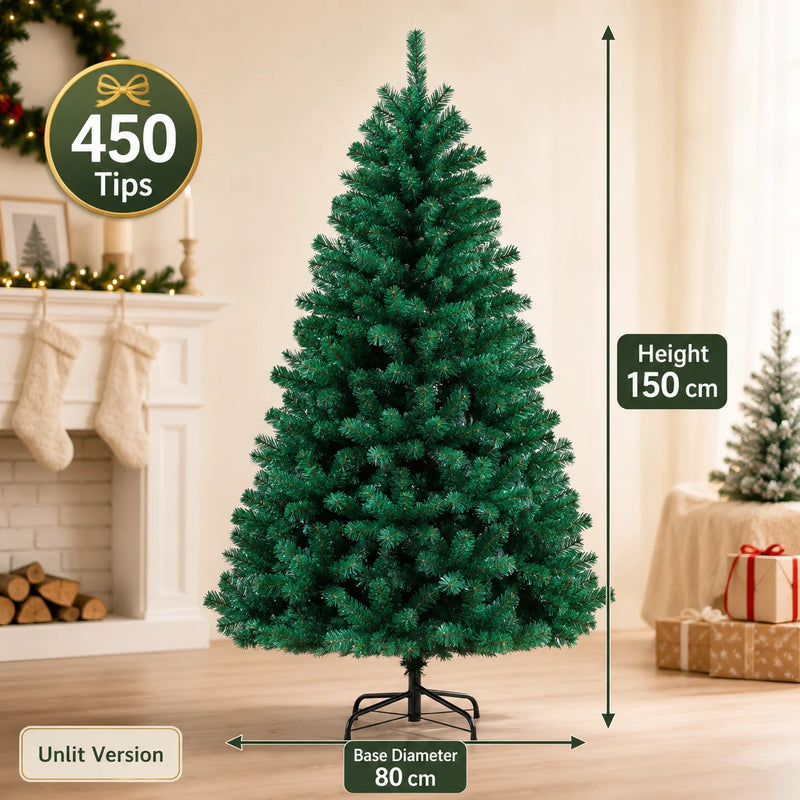 Sapin de Noël artificiel en PVC – sapin de 1,5 m sans guirlande