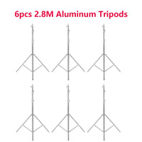 Trépied lumière 3 m – lot de 6 trépieds argentés