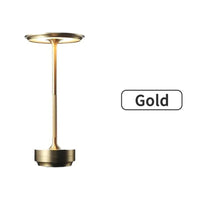 Lampe de table sans fil à disque – version dorée