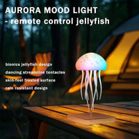 Lampe méduse LED, veilleuse rechargeable à 9 tentacules, télécommande