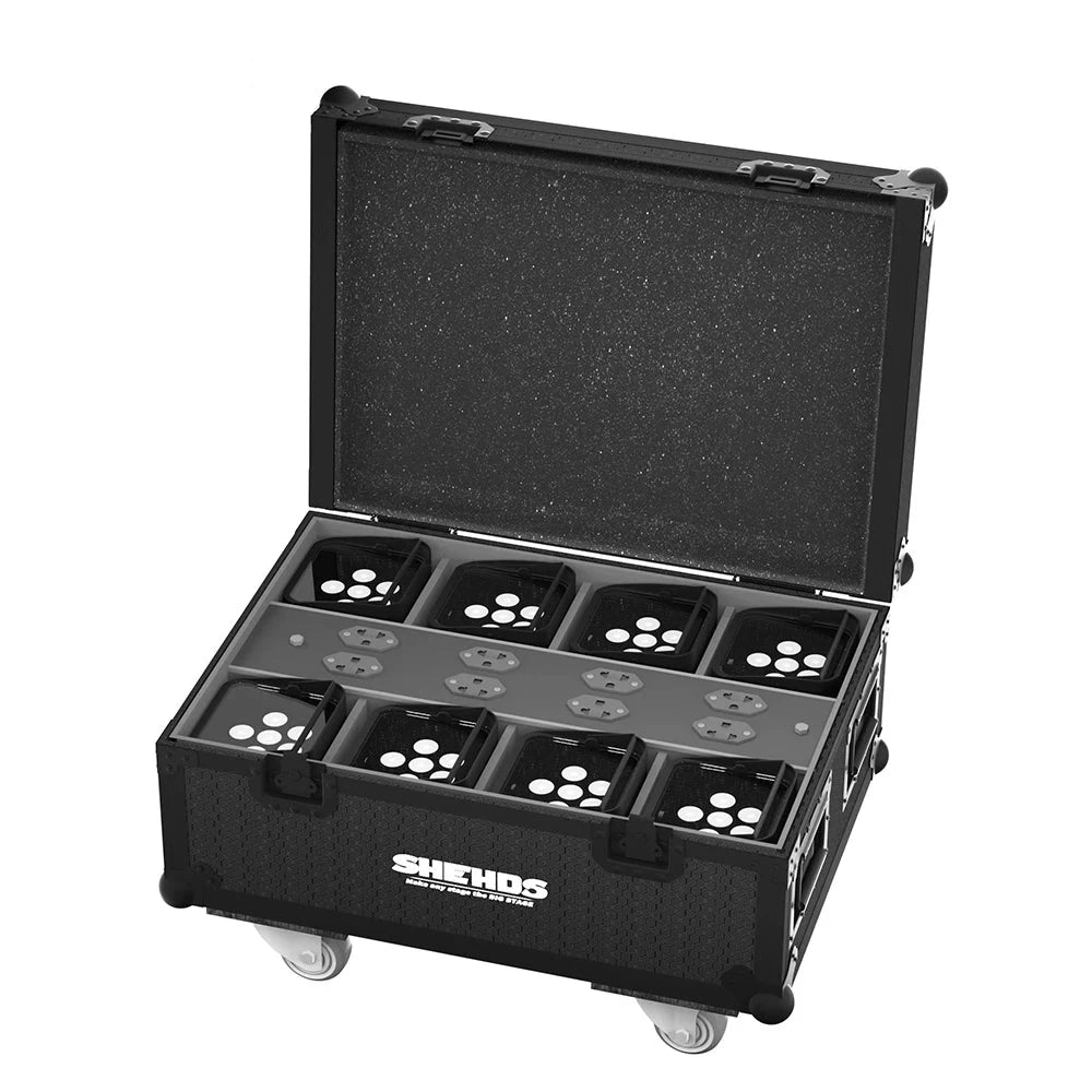 Uplight sans fil sur batterie RGBWA UV, lot de 8 ou 10 avec valise