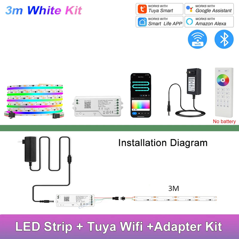 Ruban LED COB RGBIC adressable – vue 24
