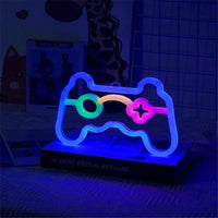 Néon LED manette de jeu gaming, USB, 24 x 16,5 cm