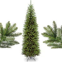 Sapin lumineux crayon en PVC, 150 à 210 cm, avec ou sans LED