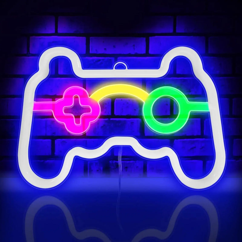 Néon gaming LED manette de jeu pour chambre de gamer, 9 modèles