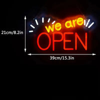 Panneau lumineux ouvert OPEN en néon LED, alimentation USB, 10 modèles