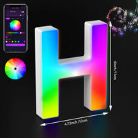 Lettres lumineuses LED RGB 15 cm – lettre H