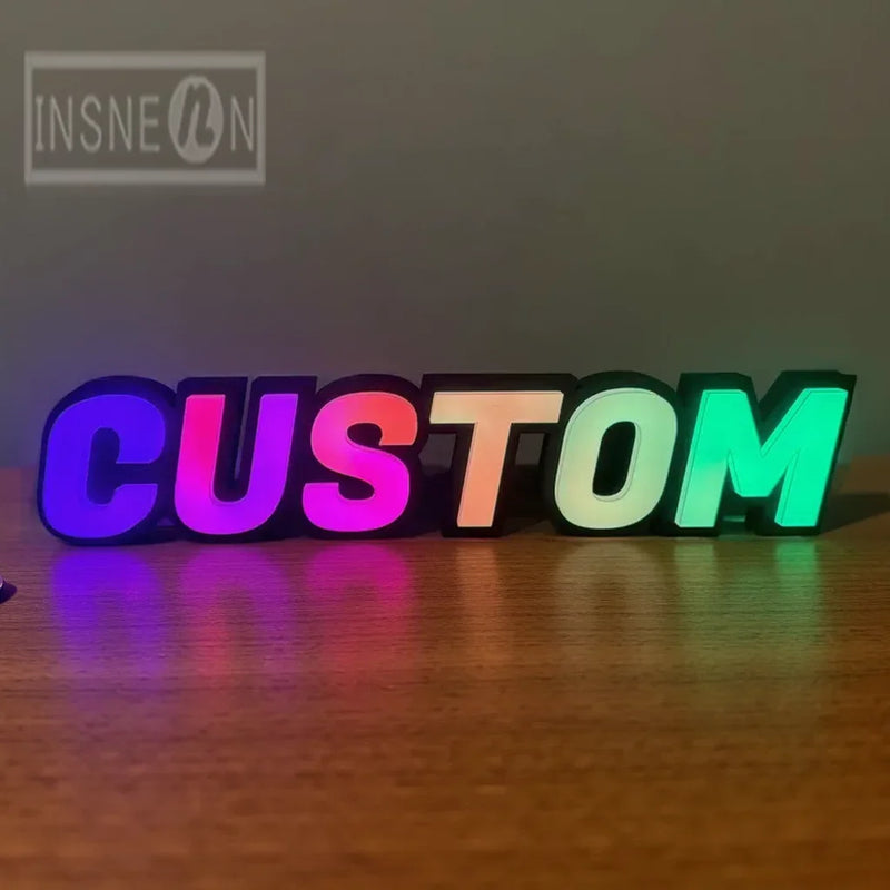 Lettres boîtier 3D – lettres à face lumineuse multicolore