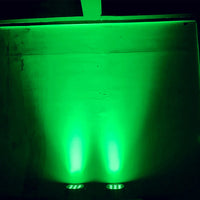 PAR LED plat 18 LED – lavage de mur en vert par deux projecteurs