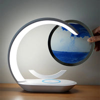 Lampe de table sans fil rechargeable à sable mouvant, chargeur 15 W