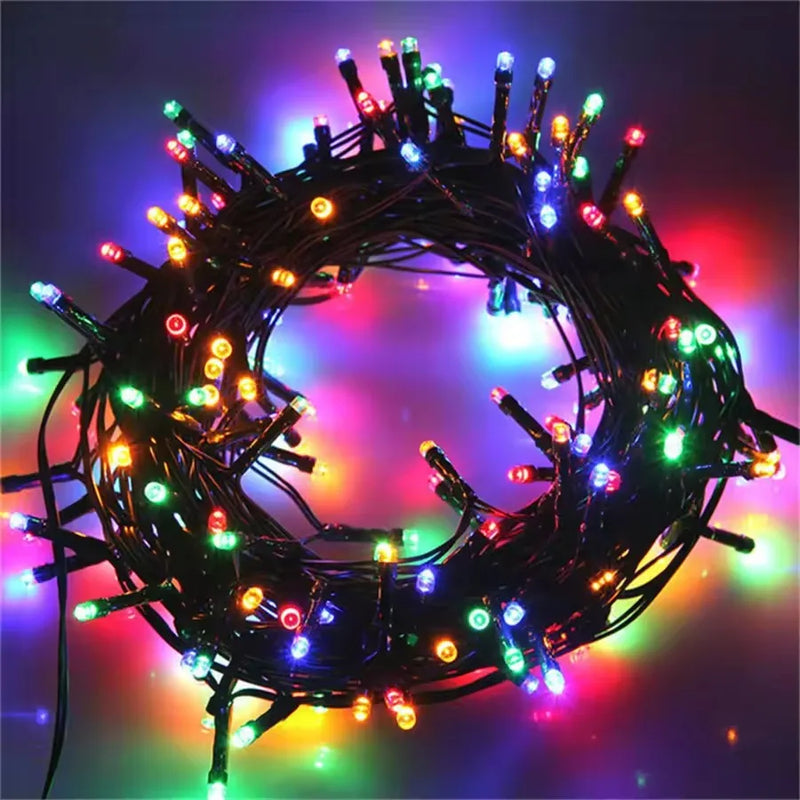 Guirlande lumineuse extérieur câble vert foncé – vue 2