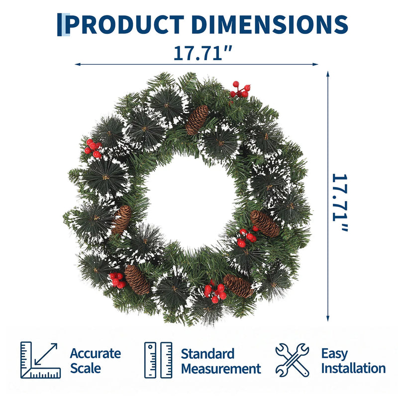 Couronne de Noël lumineuse LED – schéma du diamètre de 45 cm