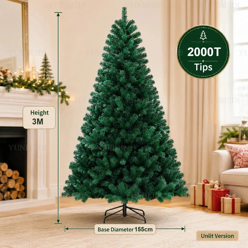 Sapin de Noël artificiel en PVC – sapin de 3 m sans guirlande