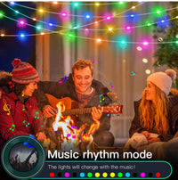 Guirlande féerique LED RGBIC Bluetooth – mode rythme musical en soirée