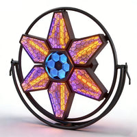 Projecteur vintage étoile 350 W, 6 COB blanc chaud et 6 LED RGBW, DMX