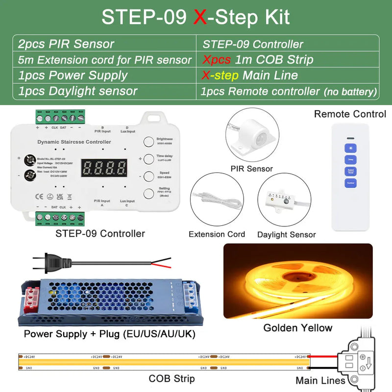 Bande LED escalier COB à détecteur de mouvement – vue 14