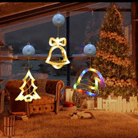 Décoration fenêtre Noël lumineuse à ventouse, 11 motifs, à piles