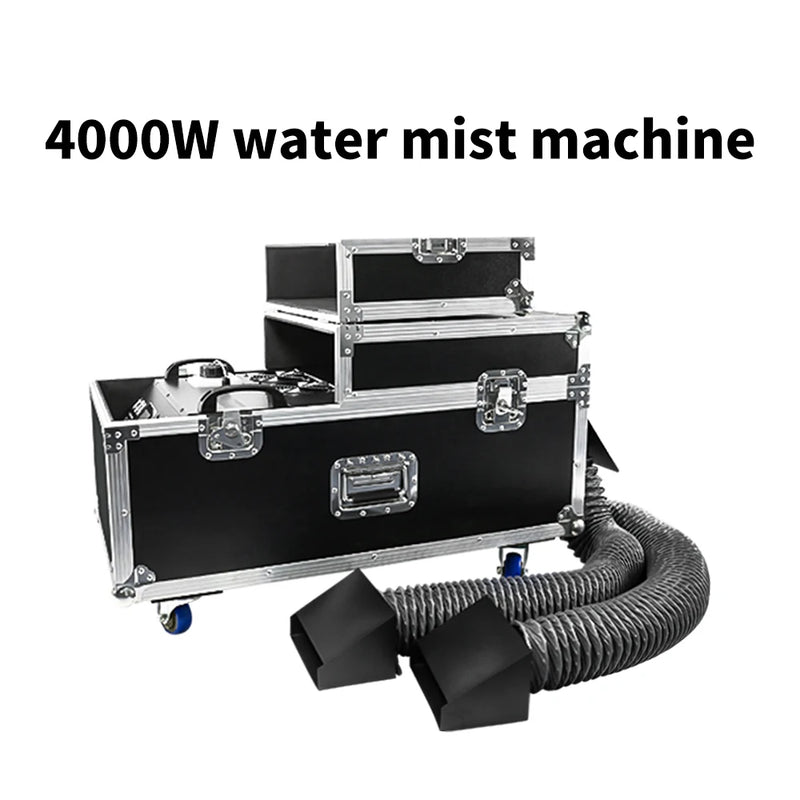 Machine à fumée basse à eau 4000 W en flight case avec deux gaines de sortie