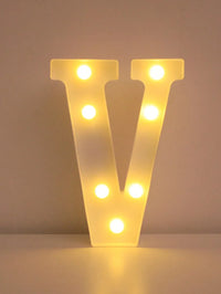Lettre lumineuse LED 22 cm à piles, A à Z et 0 à 9